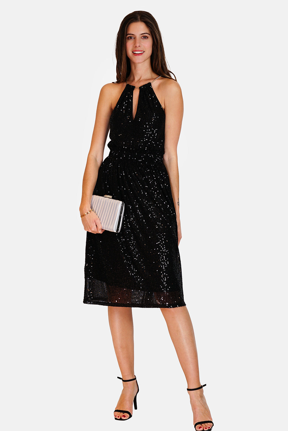 Long sequin bridesmaid dress