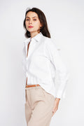 Chemise col classique coupe large – Blanc – Assuili