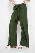 Pantalon portefeuille large poches latérales – Kaki – Assuili