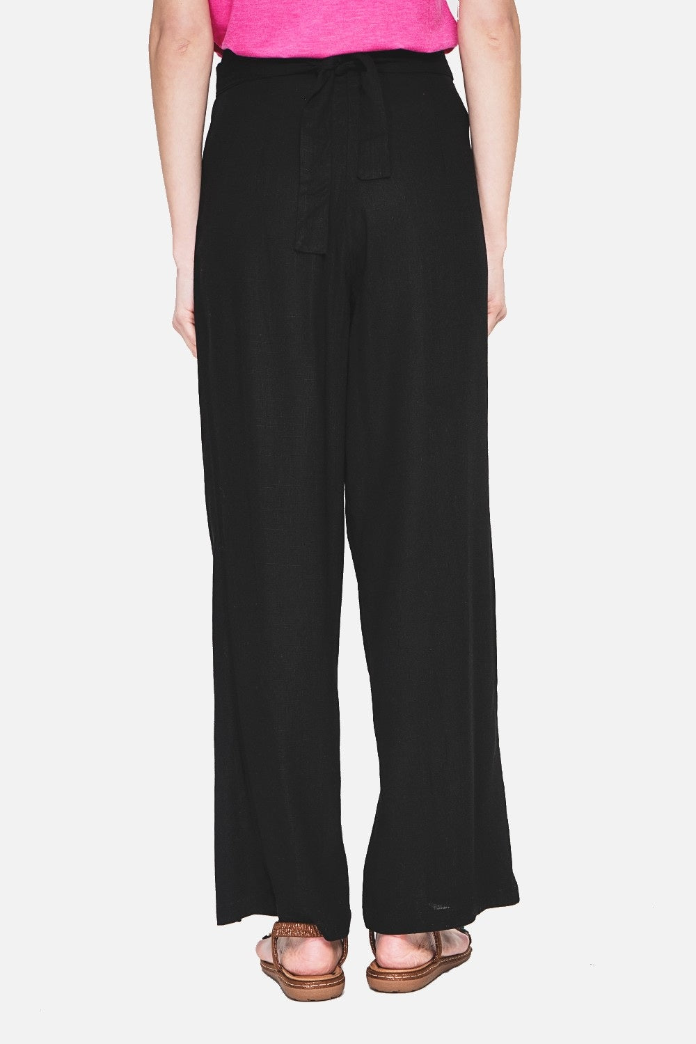 Pantalon portefeuille large poches latérales – Noir – Assuili
