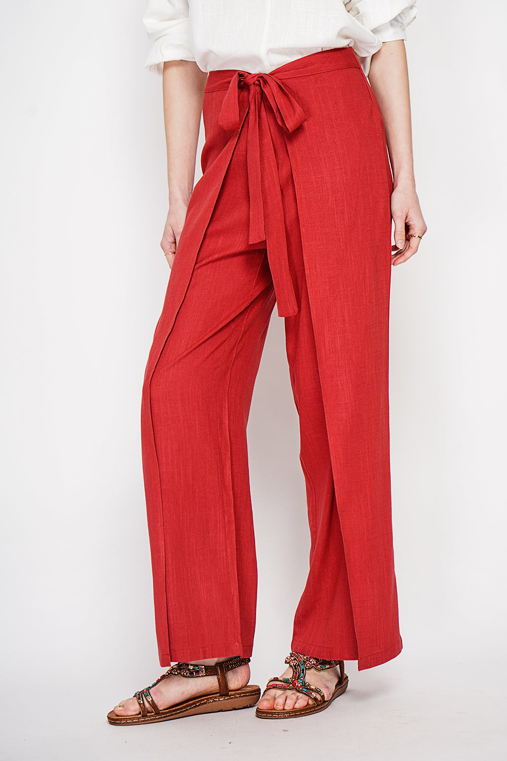Pantalon portefeuille large poches latérales – Rooibos – Assuili