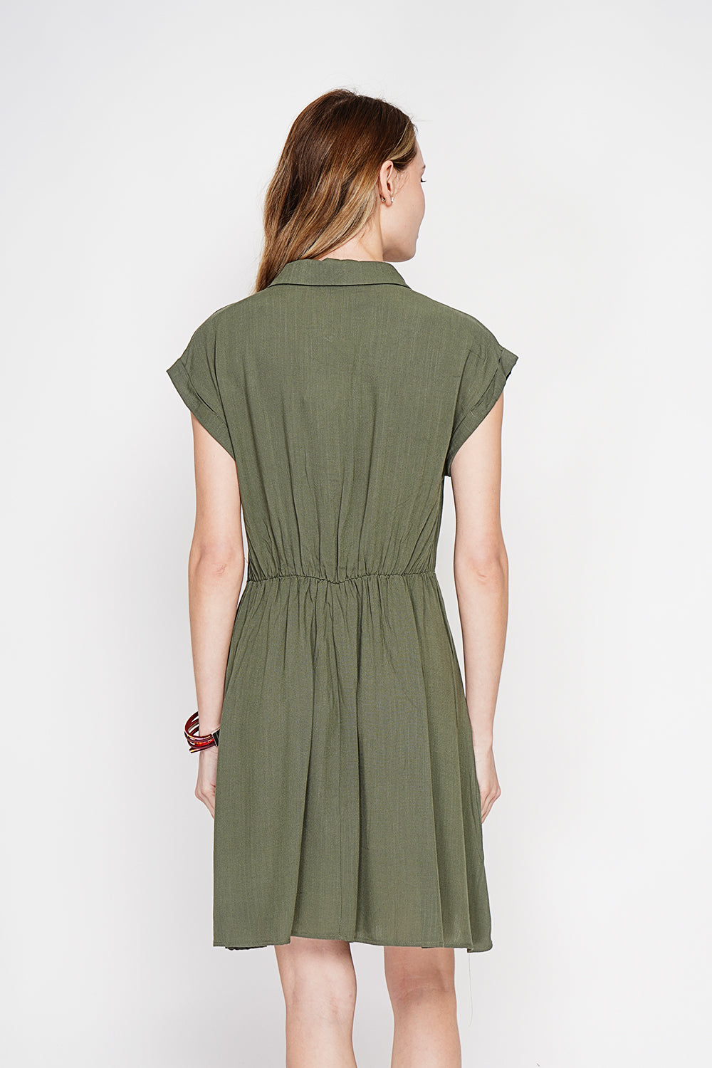 Robe saharienne manches courtes – Kaki – Assuili