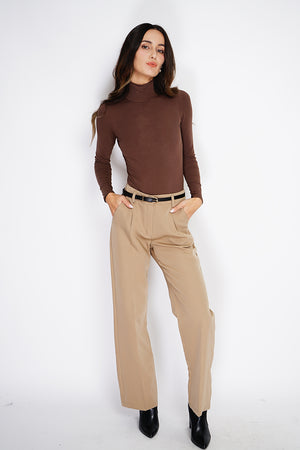 Long-sleeved turtleneck bodysuit