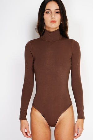 Long-sleeved turtleneck bodysuit