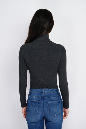 Long-sleeved turtleneck bodysuit