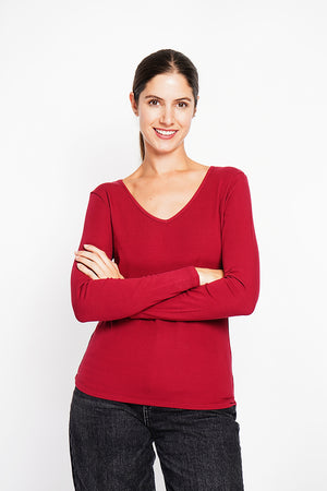 Under Sweater V-neck lined with thermal long sleeves