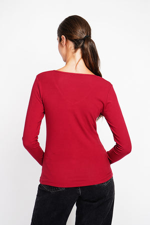 Under Sweater V-neck lined with thermal long sleeves