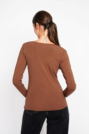 Under Sweater V-neck lined with thermal long sleeves