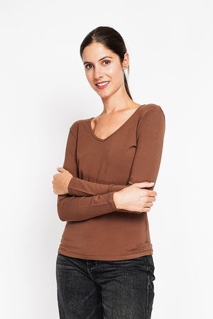 Under Sweater V-neck lined with thermal long sleeves