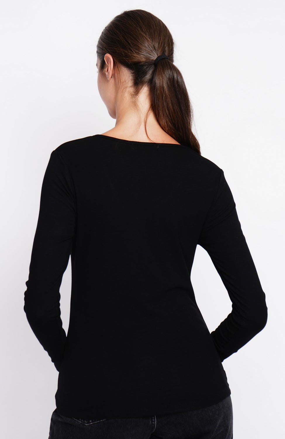 Sous-pull col V fourré thermique – Noir – Assuili