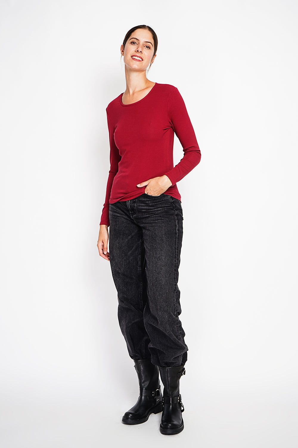 Under Sweater Crew Neck Thermal Lining Long Sleeve