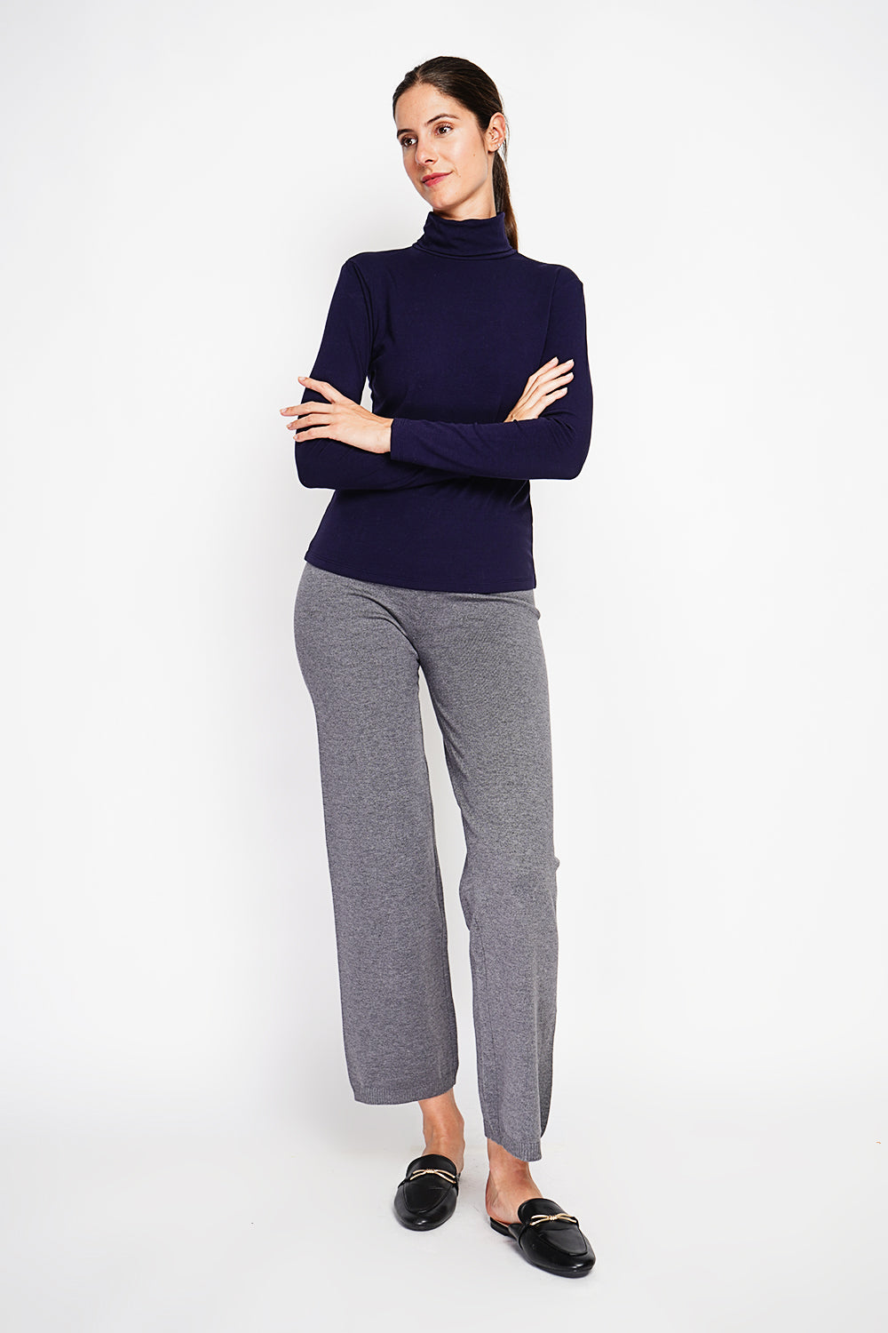 Under Turtleneck Sweater with Thermal Fur and Long Sleeves