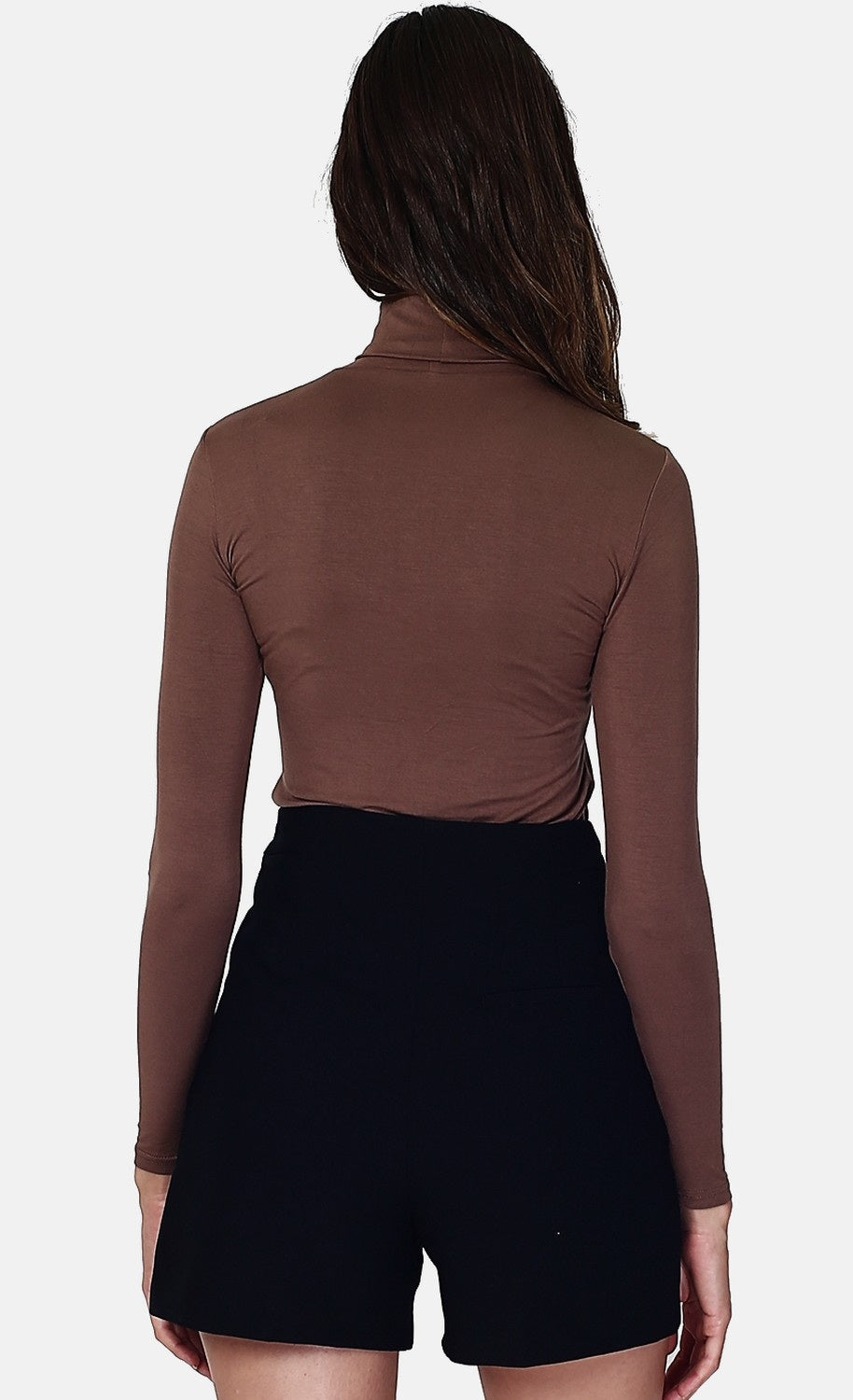 Sous-pull col roulé fourré thermique – Café – Assuili