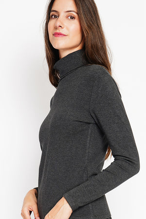 Under Turtleneck Sweater with Thermal Fur and Long Sleeves