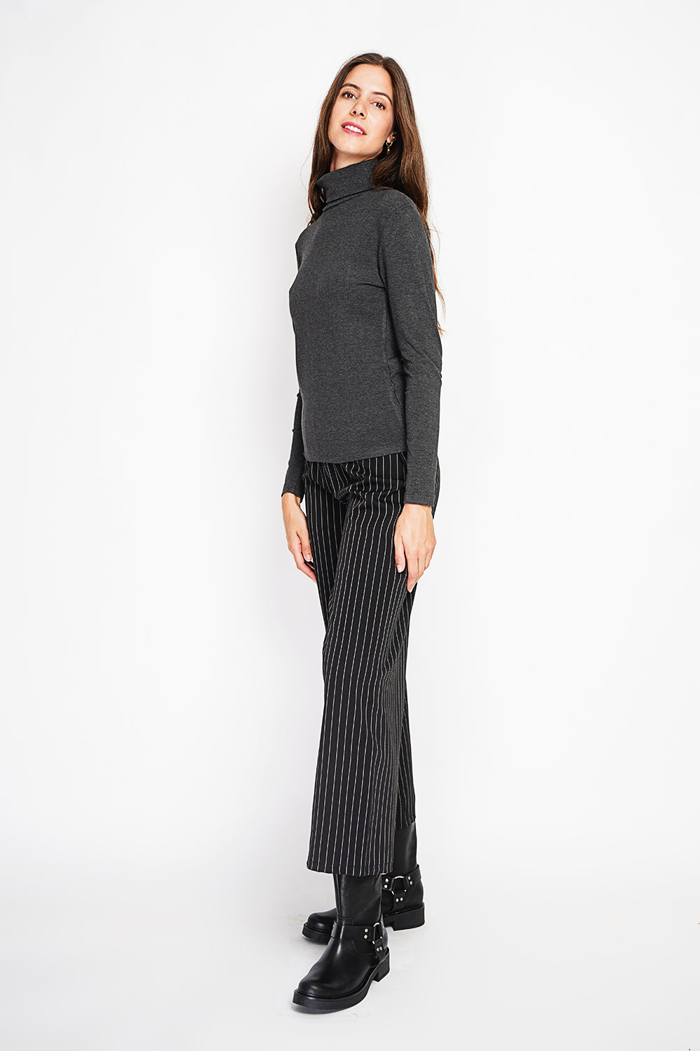 Under Turtleneck Sweater with Thermal Fur and Long Sleeves