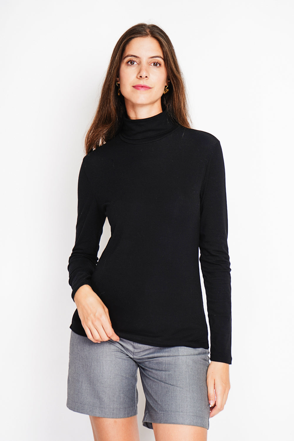 Sous-pull col roulé fourré thermique – Noir – Assuili
