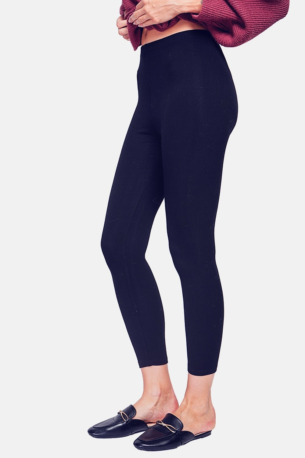 Legging taille haute fourré – Bleu nuit – Assuili