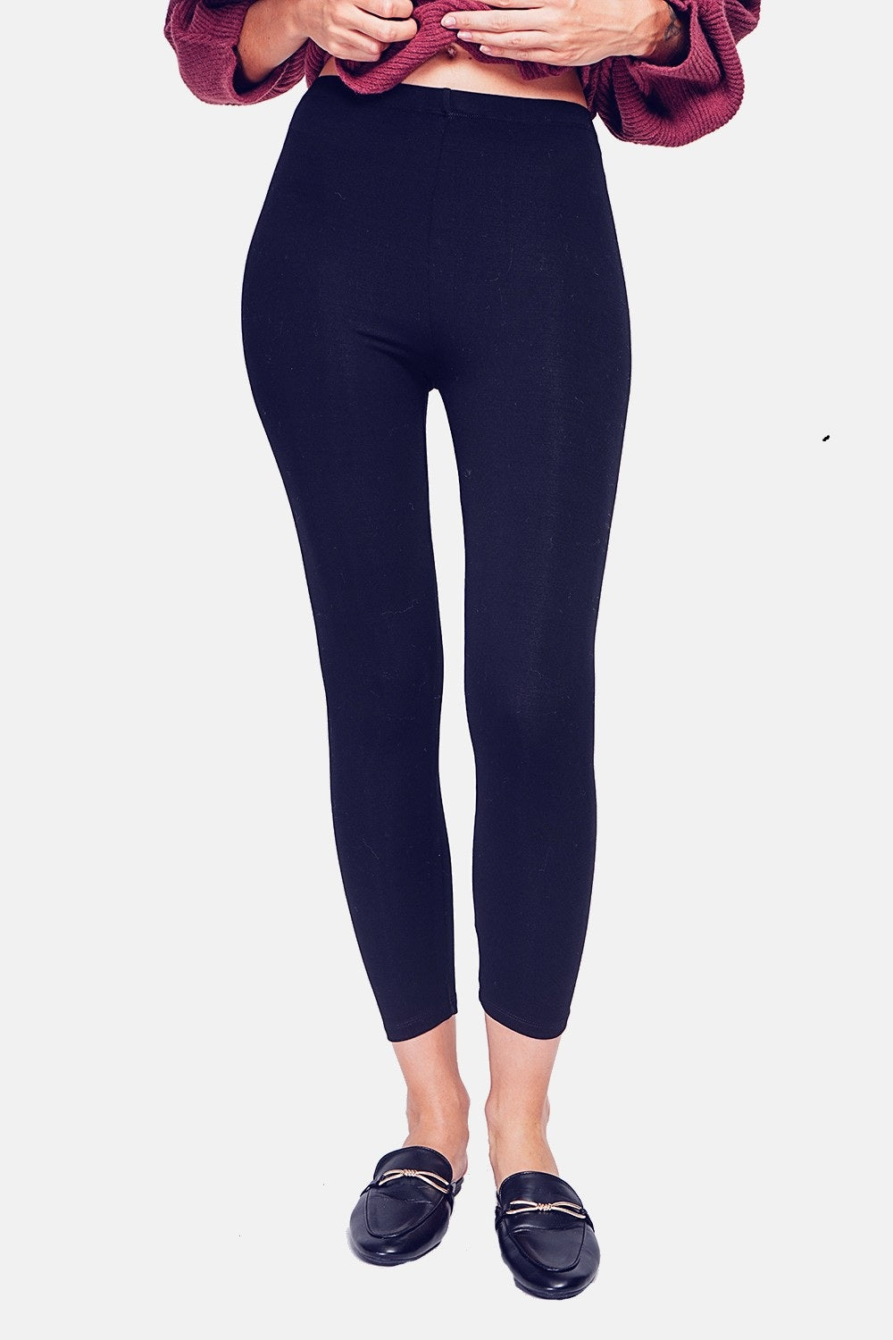 High-waisted leggings with elasticated waistband