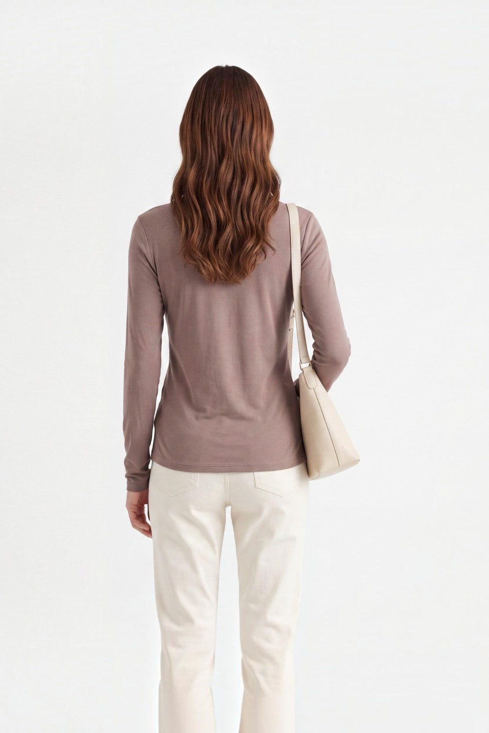 Sous-pull col rond manches longues – Désert – Assuili