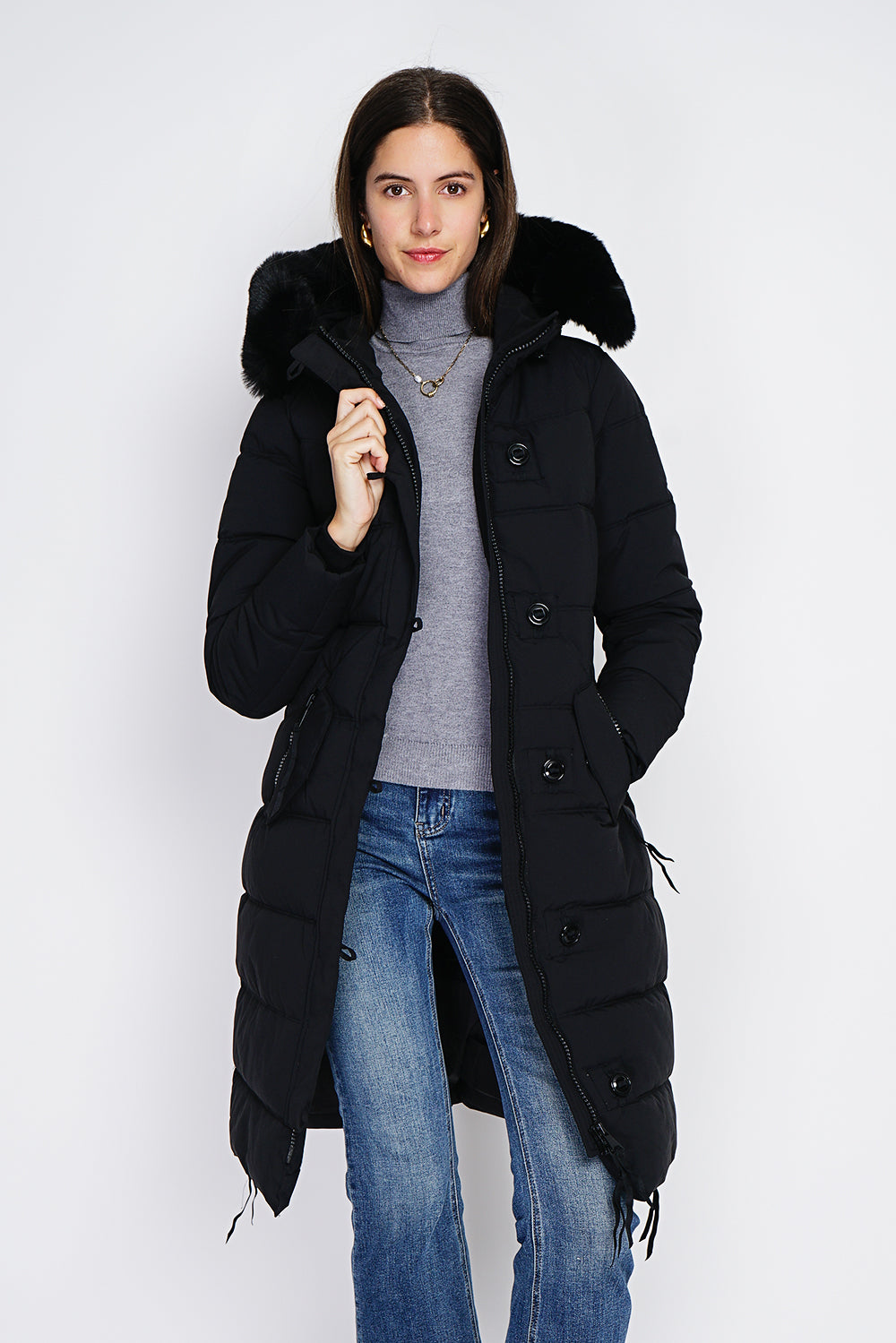 Long down jacket