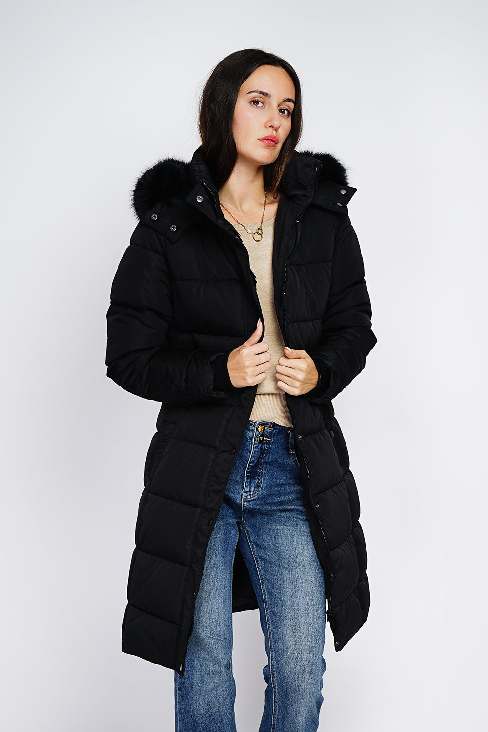 Long down jacket