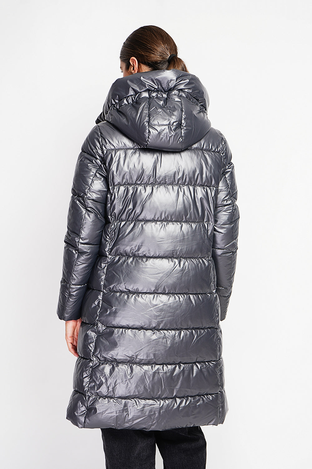 Long down jacket with thermal insulation up to -20°C