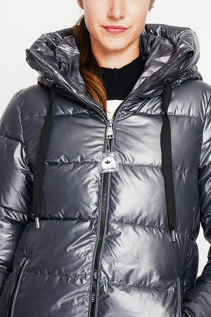 Long down jacket with thermal insulation up to -20°C