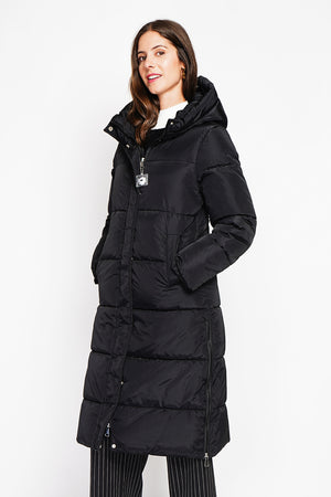 Long down jacket with thermal insulation up to -20°C