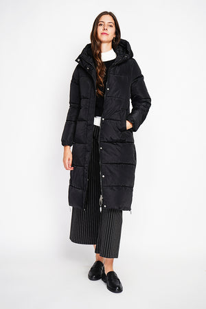 Long down jacket with thermal insulation up to -20°C