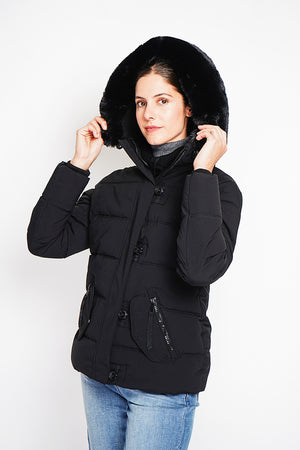 Short down jacket with thermal insulation up to -20°C