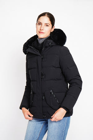 Short down jacket with thermal insulation up to -20°C
