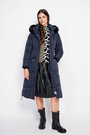 Long down jacket with thermal insulation up to -20 °C