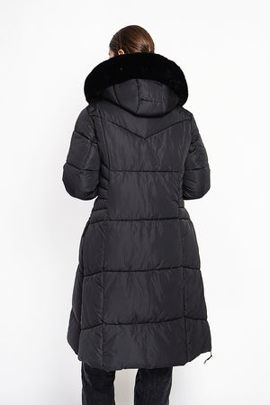 Long down jacket with thermal insulation up to -20 °C