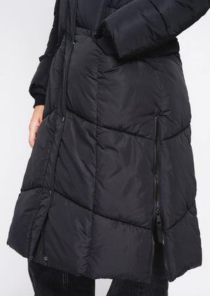 Long down jacket with thermal insulation up to -20 °C