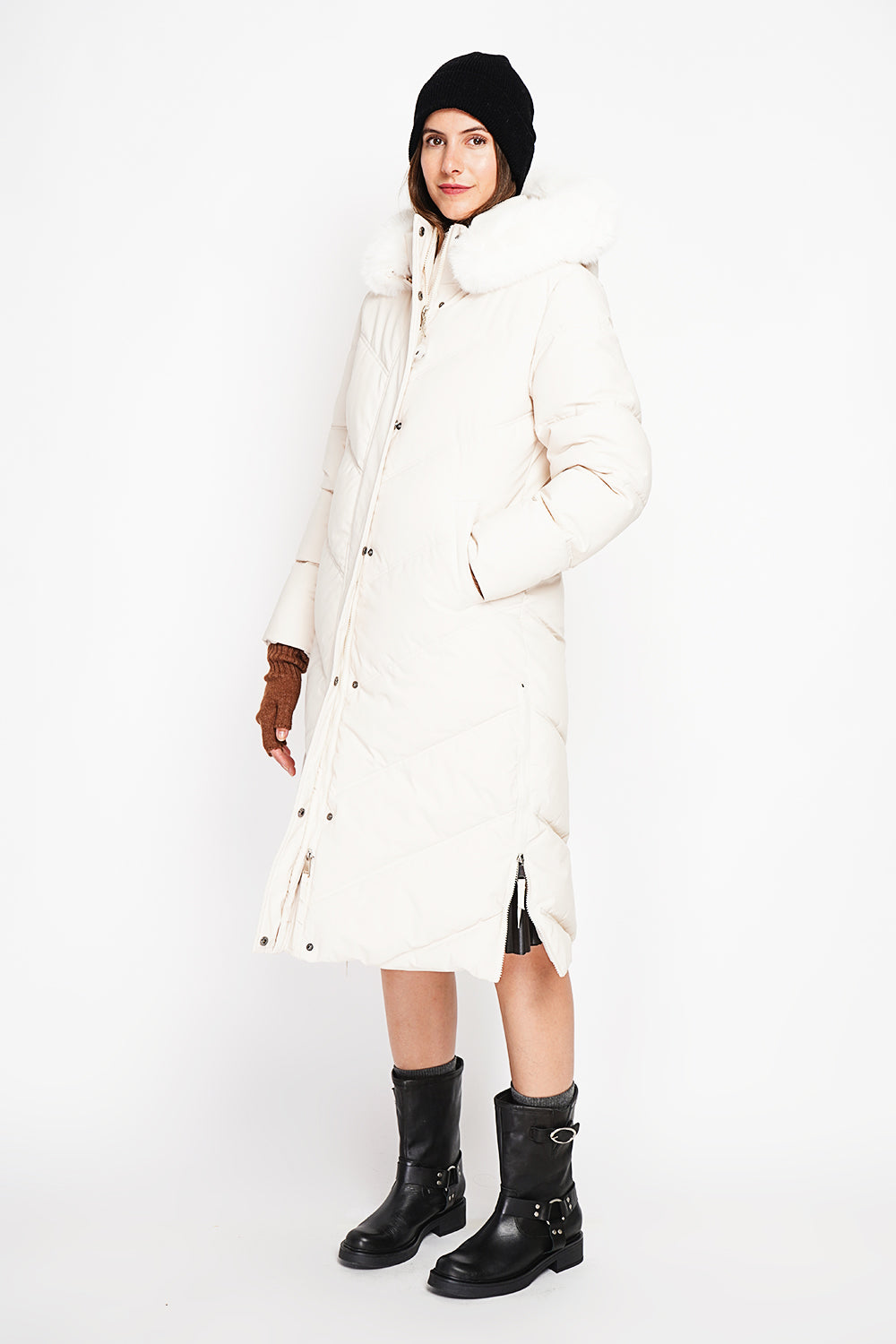 Long down jacket thermal insulation up to -20 °C