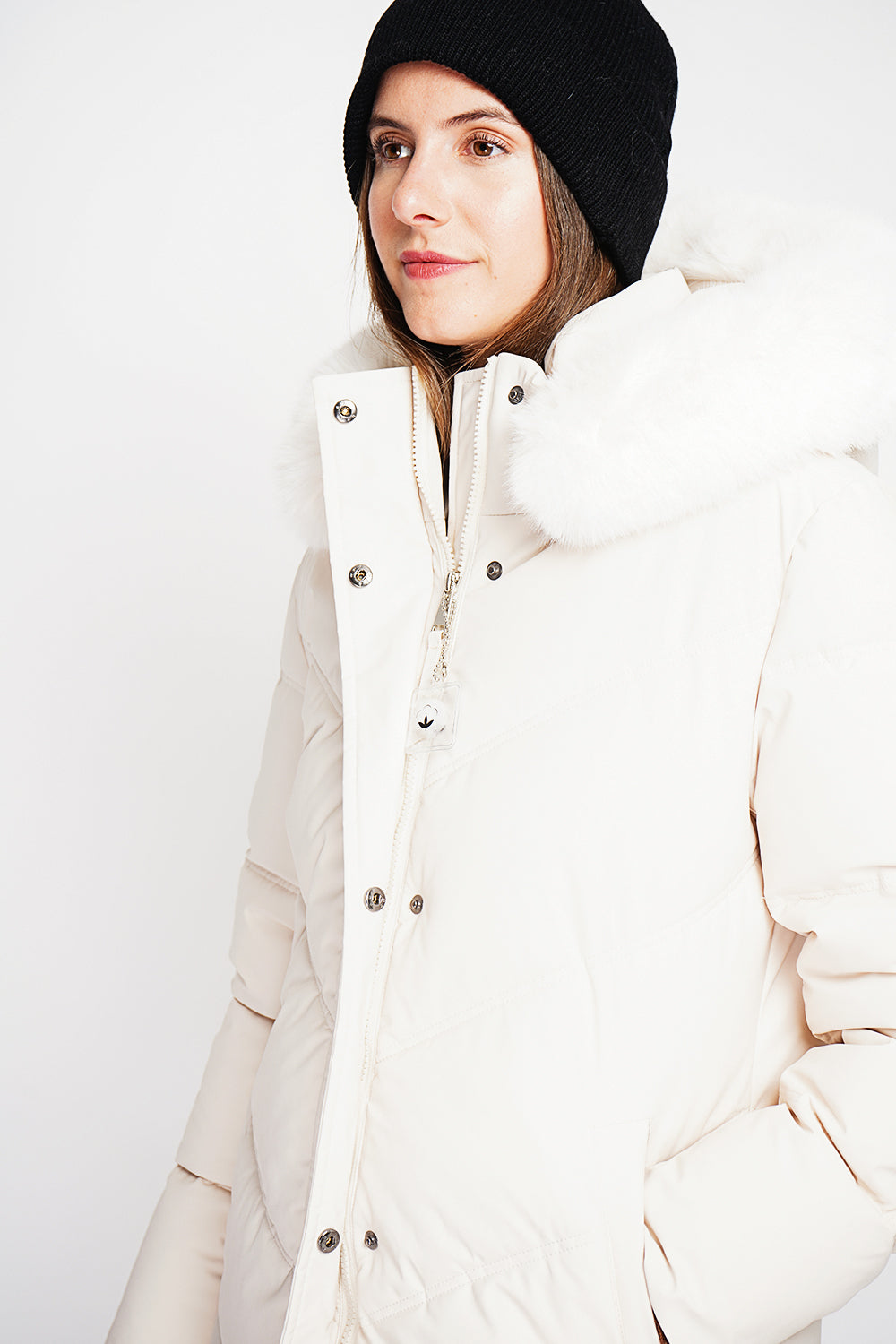 Long down jacket thermal insulation up to -20 °C
