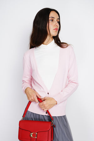 Elegant regular-fit plain buttoned cardigan