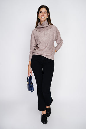 Nervous ball neck sweater with batwing sleeves
