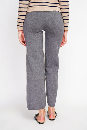 Pantalon taille haute à jambes larges
