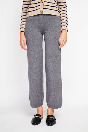 Pantalon taille haute à jambes larges