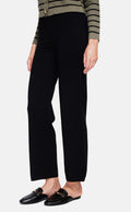 Pantalon taille haute jambes larges – Noir – Assuili