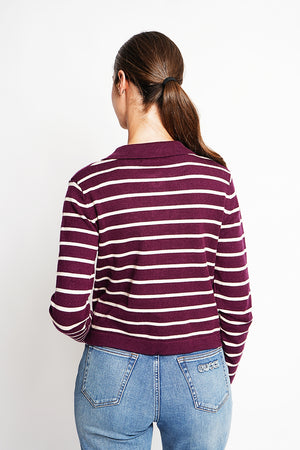 Long-sleeved sailor vest with flap pockets
