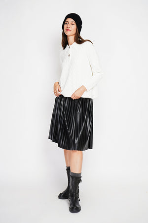Twisted polo neck sweater Oversized fit with long sleeves