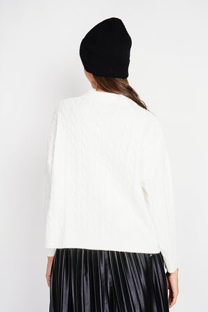 Twisted polo neck sweater Oversized fit with long sleeves