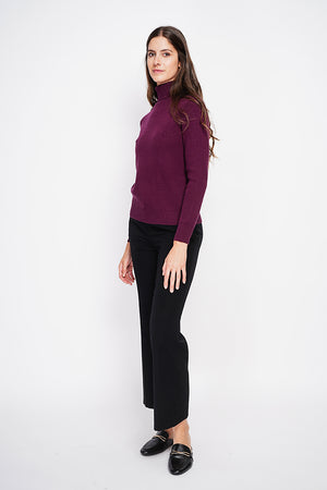 Winter thermal fur collar sweater with long sleeves