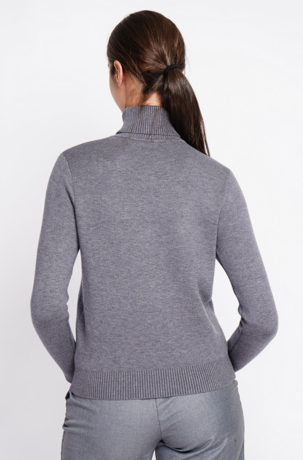 Winter thermal fur collar sweater with long sleeves