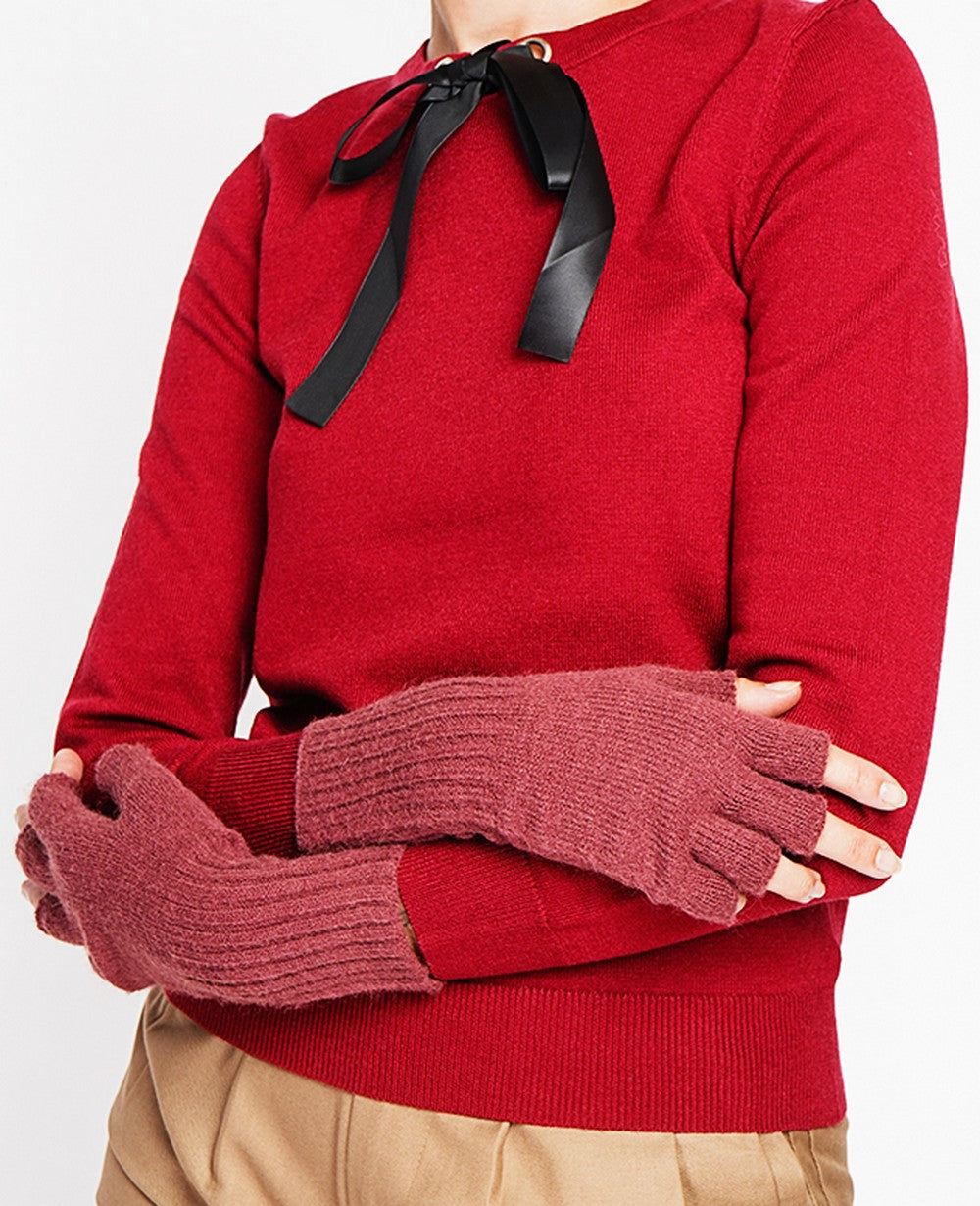 Mitaines en maille mixtes – Bordeaux – Assuili