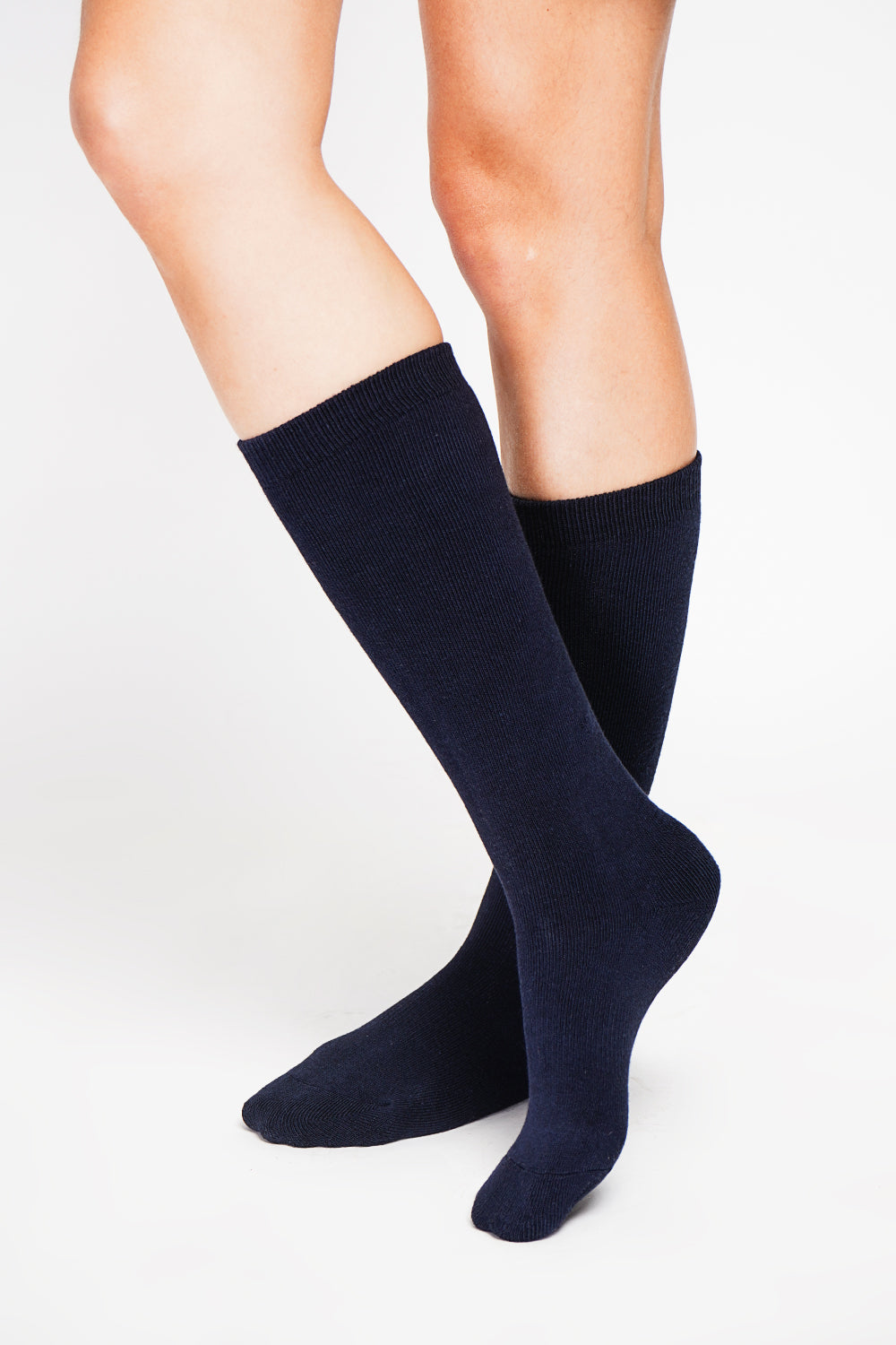 Chaussettes très hautes fourrées thermiques – Bleu nuit – Assuili