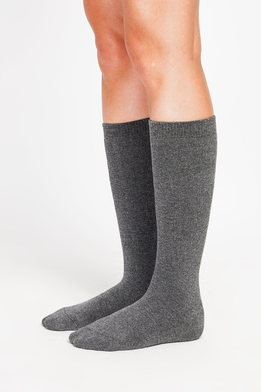 Chaussettes très hautes fourrées thermiques – Gris foncé – Assuili