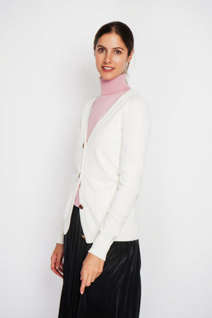 Fancy buttoned v-neck oversized fit vest with long sleeve pockets